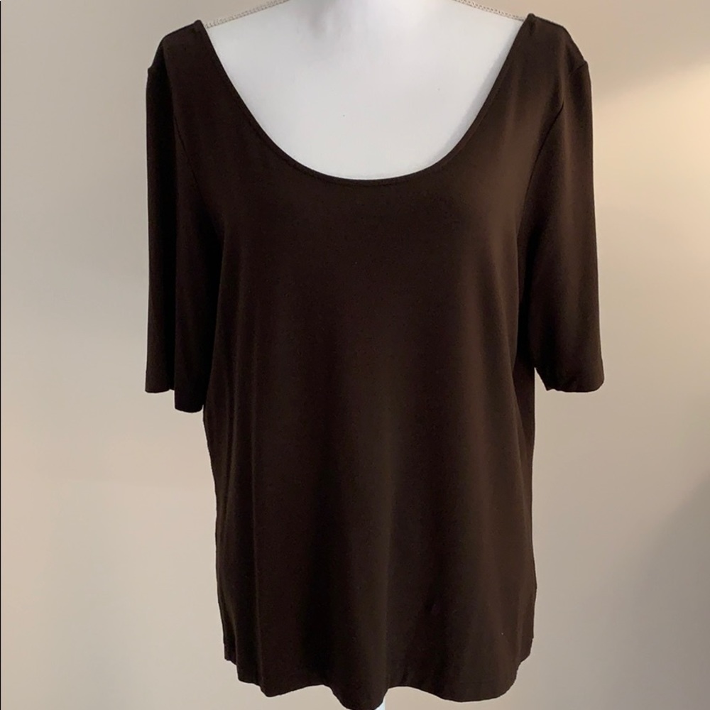 Lauren by Ralph Lauren Brown Top XL